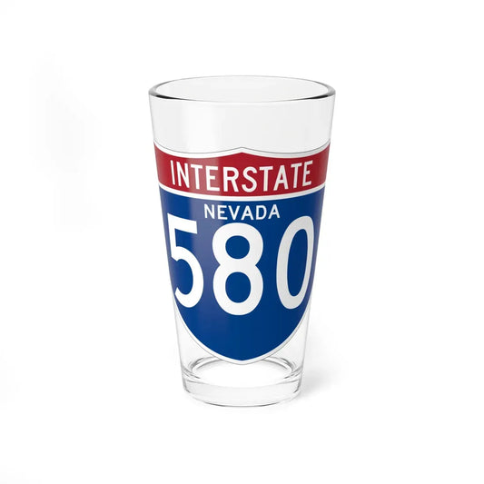 I-580 NV (Nevada) (Road Sign) Pint Glass 16oz 16oz - Go Mug Yourself