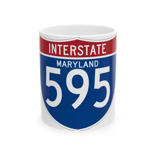 I-595 MD (Maryland) (Road Sign) White Coffee Mug 11oz - Go Mug Yourself