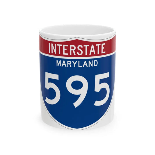I-595 MD Metric (Maryland) (Road Sign) White Coffee Mug 11oz - Go Mug Yourself