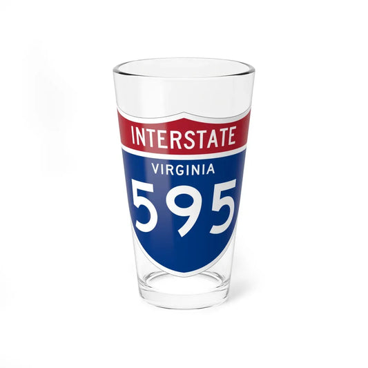 I-595 VA 1961 (Virginia) (Road Sign) Pint Glass 16oz 16oz - Go Mug Yourself