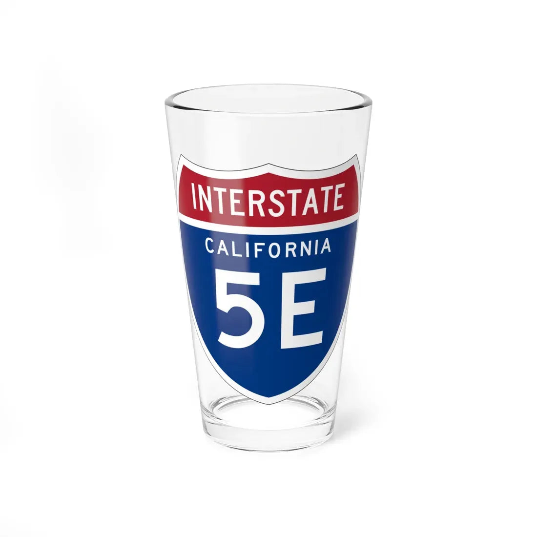 I-5E CA (California) (Road Sign) Pint Glass 16oz 16oz - Go Mug Yourself