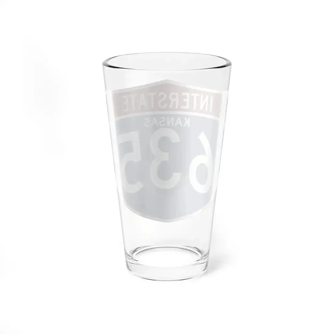 I-635 KS (Kansas) (Road Sign) Pint Glass 16oz - Go Mug Yourself