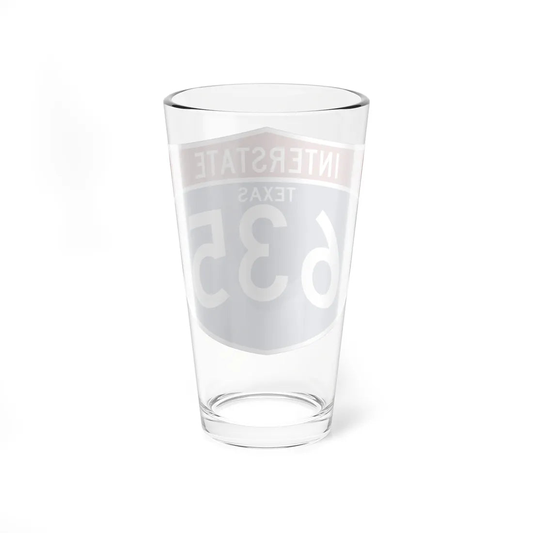 I-635 TX (Texas) (Road Sign) Pint Glass 16oz - Go Mug Yourself