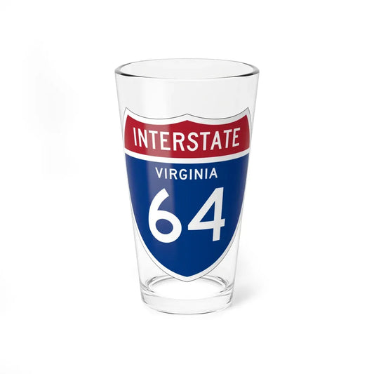 I-64 VA 1957 (Virginia) (Road Sign) Pint Glass 16oz 16oz - Go Mug Yourself