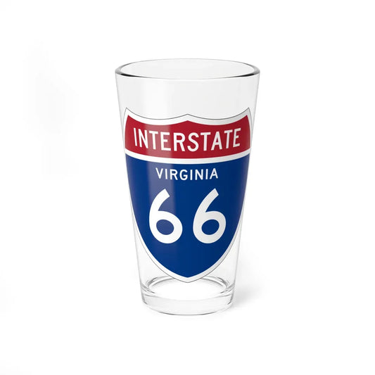I-66 VA 1957 (Virginia) (Road Sign) Pint Glass 16oz 16oz - Go Mug Yourself
