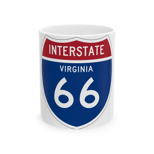 I-66 VA 1957 (Virginia) (Road Sign) White Coffee Mug 11oz - Go Mug Yourself