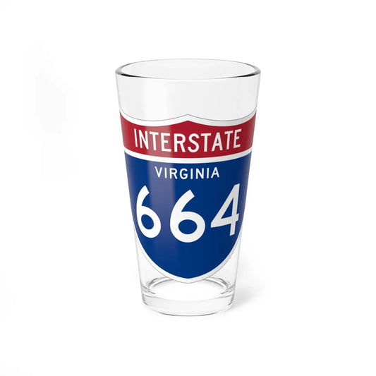 I-664 VA 1961 (Virginia) (Road Sign) Pint Glass 16oz 16oz - Go Mug Yourself