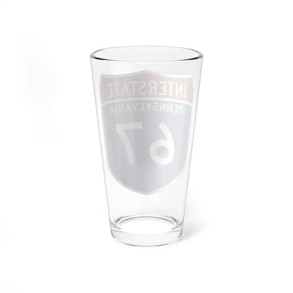 I-67 PA Metric (Pennsylvania) (Road Sign) Pint Glass 16oz - Go Mug Yourself