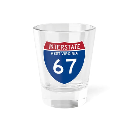 I-67 WV Metric (Virginia) (Road Sign) Shot Glass 1.5oz 1.5oz - Go Mug Yourself