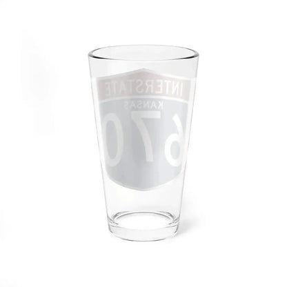 I-670 KS (Kansas) (Road Sign) Pint Glass 16oz - Go Mug Yourself