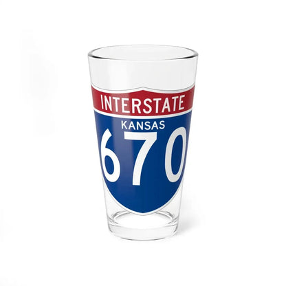I-670 KS (Kansas) (Road Sign) Pint Glss 16oz 16oz - Go Mug Yourself