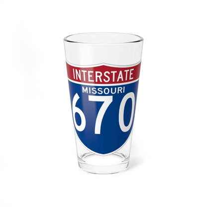 I-670 MO (Missouri) (Road Sign) Pint Glass 16oz 16oz - Go Mug Yourself