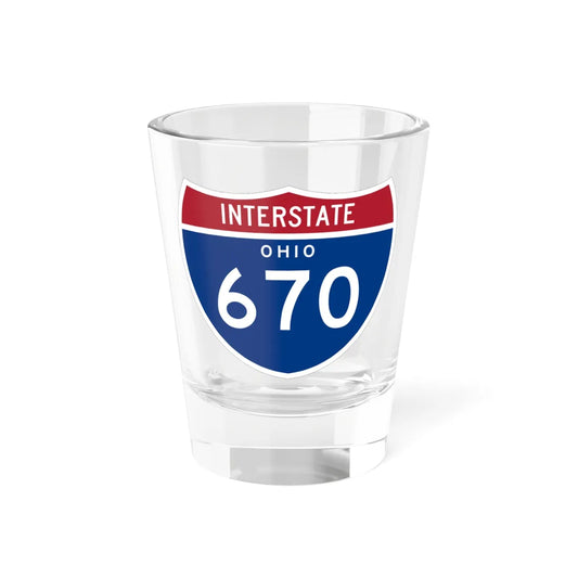 I-670 OH 1961 (Ohio) (Road Sign) Shot Glass 1.5oz 1.5oz - Go Mug Yourself