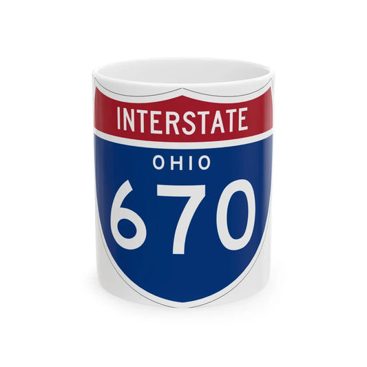 I-670 OH 1961 (Ohio) (Road Sign) White Coffee Mug 11oz - Go Mug Yourself
