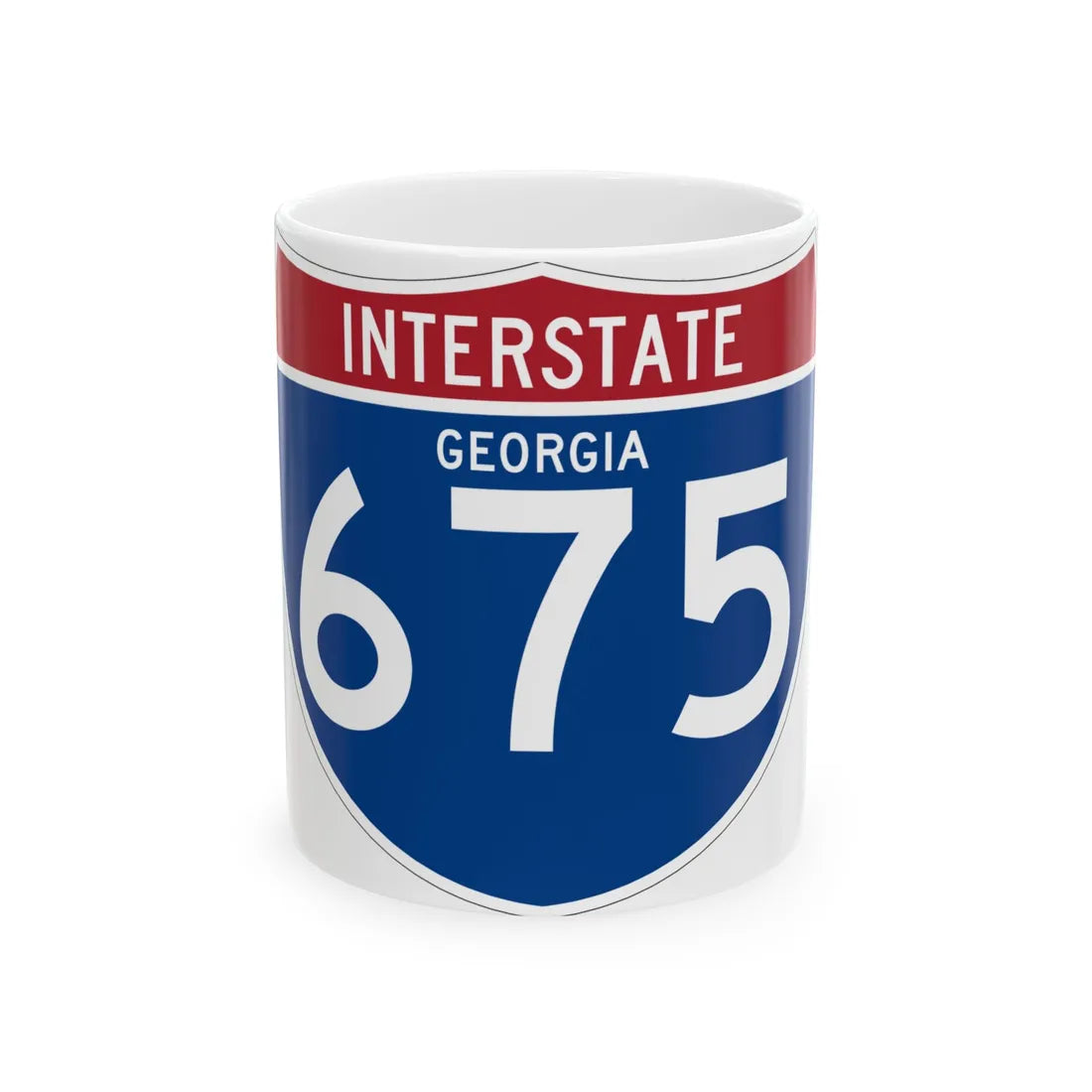 I-675 GA (Georgia) (Road Sign) White Coffee Mug 11oz - Go Mug Yourself