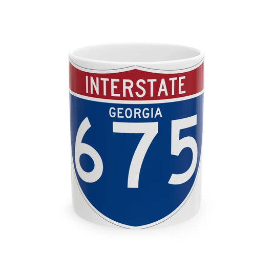 I-675 GA (Georgia) (Road Sign) White Coffee Mug 11oz - Go Mug Yourself