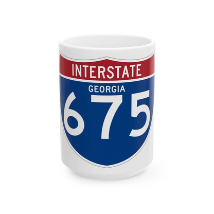 I-675 GA (Georgia) (Road Sign) White Coffee Mug 15oz - Go Mug Yourself