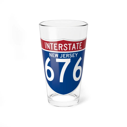 I-676 NJ (New Jersey) (Road Sign) Pint Glss 16oz 16oz - Go Mug Yourself