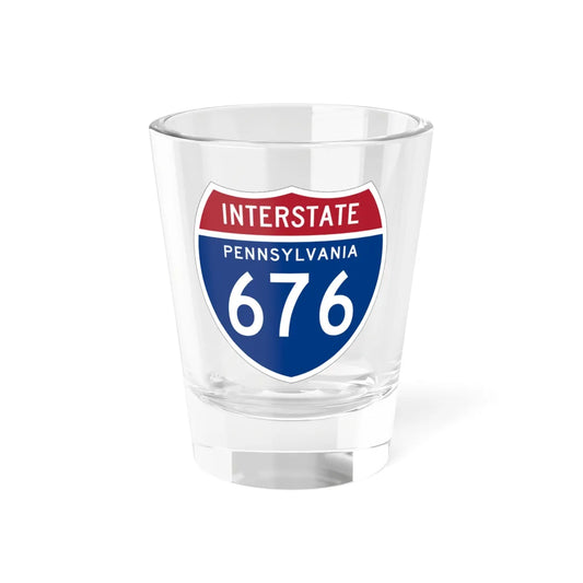 I-676 PA 1957 (Pennsylvania) (Road Sign) Shot Glass 1.5oz 1.5oz - Go Mug Yourself