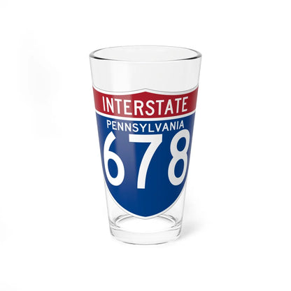 I-678 PA (Pennsylvania) (Road Sign) Pint Glass 16oz 16oz - Go Mug Yourself