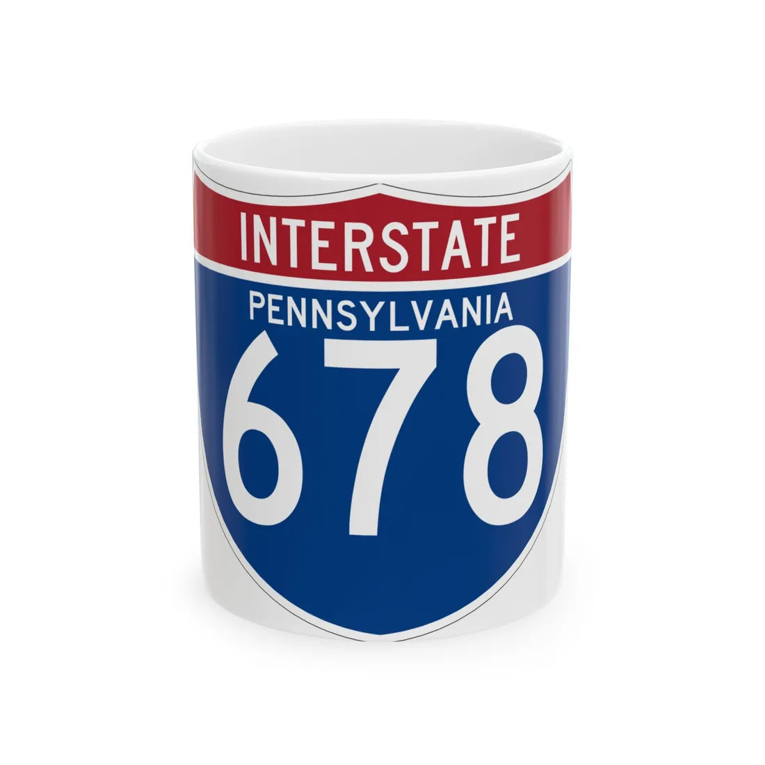 I-678 PA (Pennsylvania) (Road Sign) White Coffee Mug 11oz - Go Mug Yourself