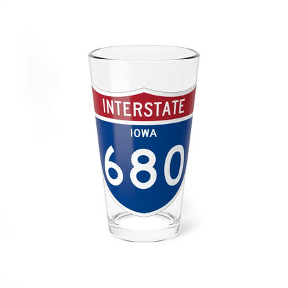 I-680 IA 1961 (Iowa) (Road Sign) Pint Glass 16oz 16oz - Go Mug Yourself