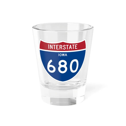 I-680 IA 1961 (Iowa) (Road Sign) Shot Glass 1.5oz 1.5oz - Go Mug Yourself