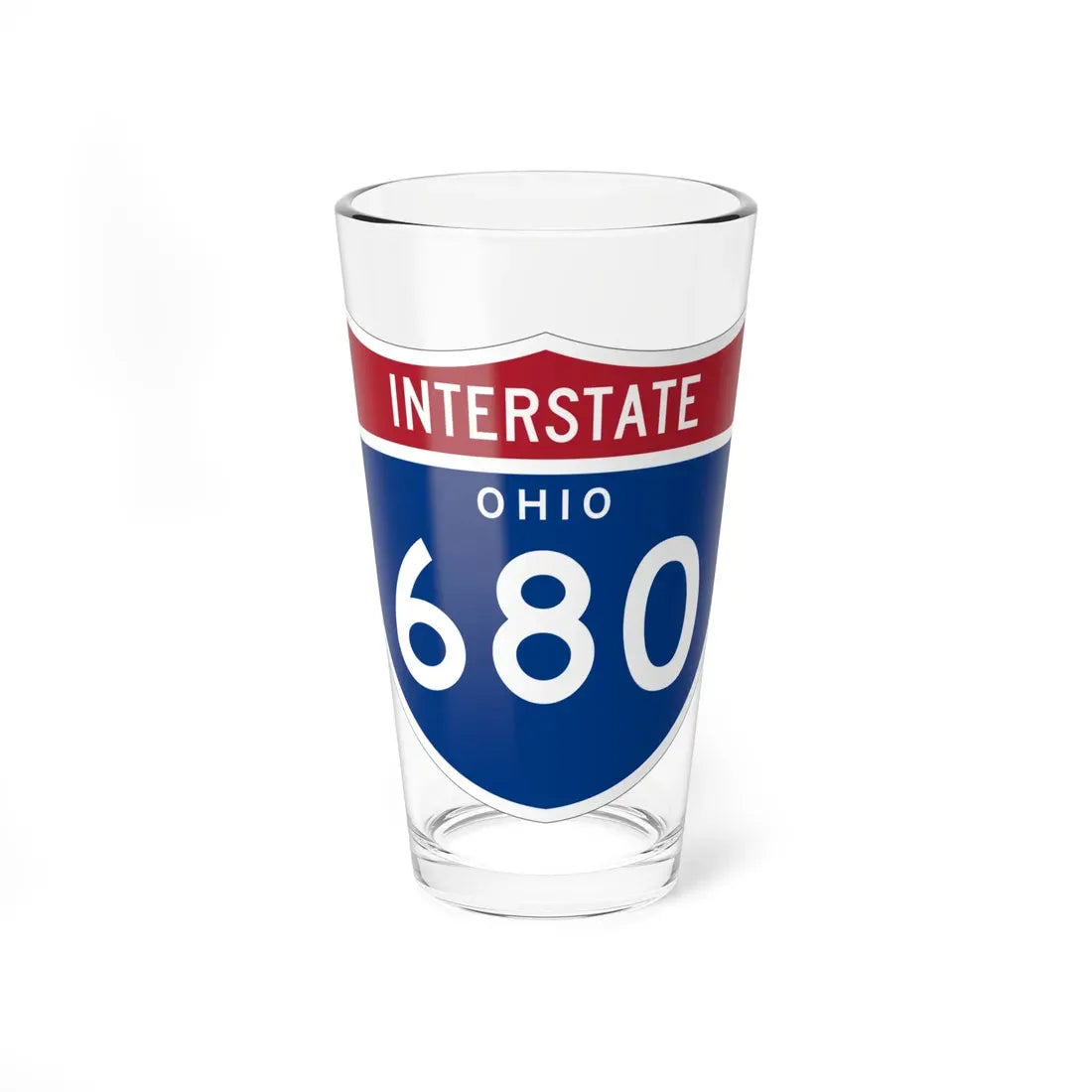 I-680 OH 1961 (Ohio) (Road Sign) Pint Glass 16oz 16oz - Go Mug Yourself