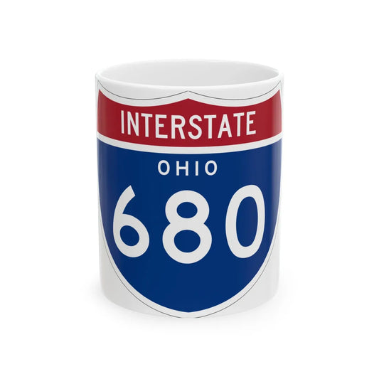 I-680 OH 1961 (Ohio) (Road Sign) White Coffee Mug 11oz - Go Mug Yourself