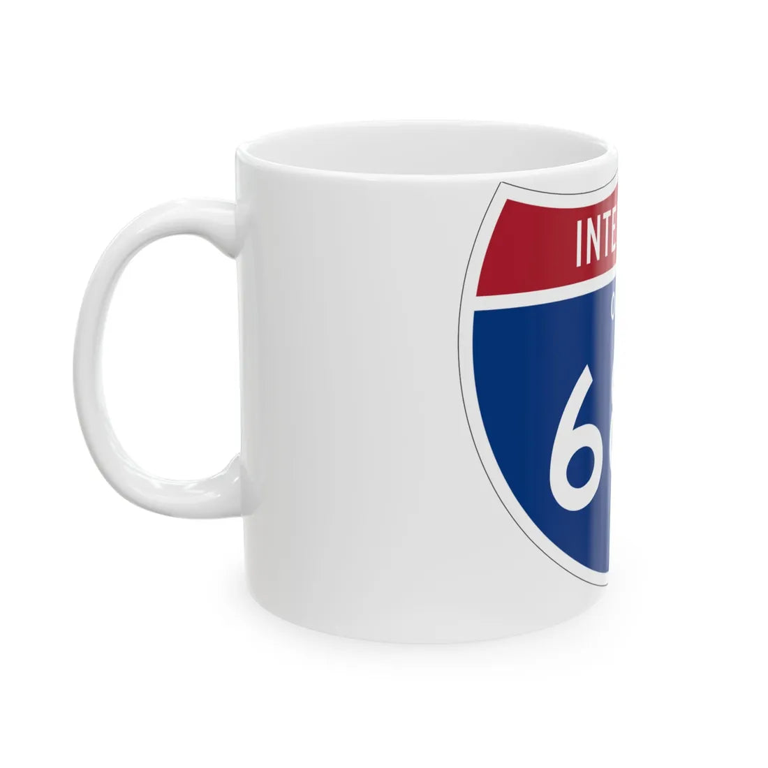 I-680 OH 1961 (Ohio) (Road Sign) White Coffee Mug - Go Mug Yourself