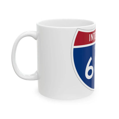 I-680 OH 1961 (Ohio) (Road Sign) White Coffee Mug - Go Mug Yourself