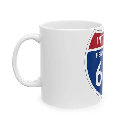 I-680 PA 1957 (Pennsylvania) (Road Sign) White Coffee Mug - Go Mug Yourself