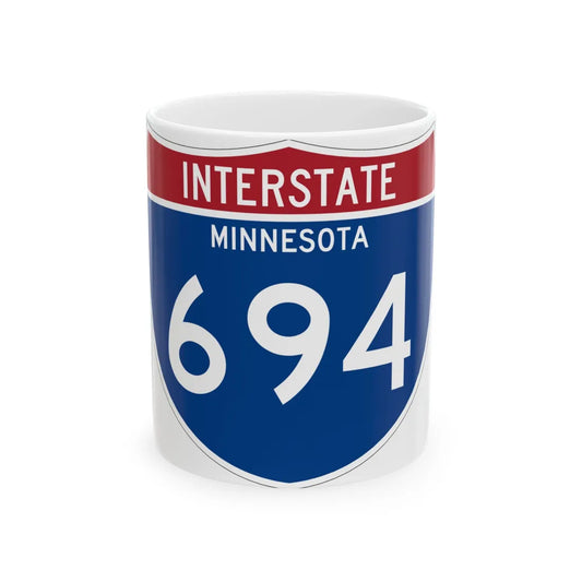 I-694 MN 1961 (Minnesota) (Road Sign) White Coffee Mug 11oz - Go Mug Yourself