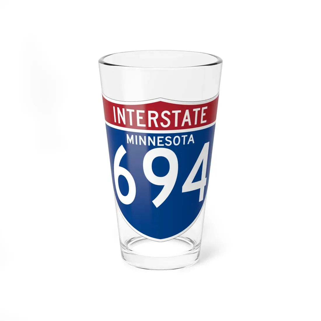I-694 MN (Minnesota) (Road Sign) Pint Glass 16oz 16oz - Go Mug Yourself