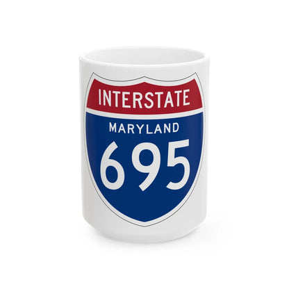 I-695 MD 1957 (Maryland) (Road Sign) White Coffee Mug 15oz - Go Mug Yourself