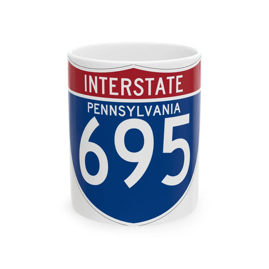 I-695 PA (Pennsylvania) (Road Sign) White Coffee Mug 11oz - Go Mug Yourself