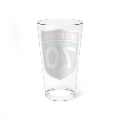 I-70 KS (Kansas) (Road Sign) Pint Glass 16oz - Go Mug Yourself
