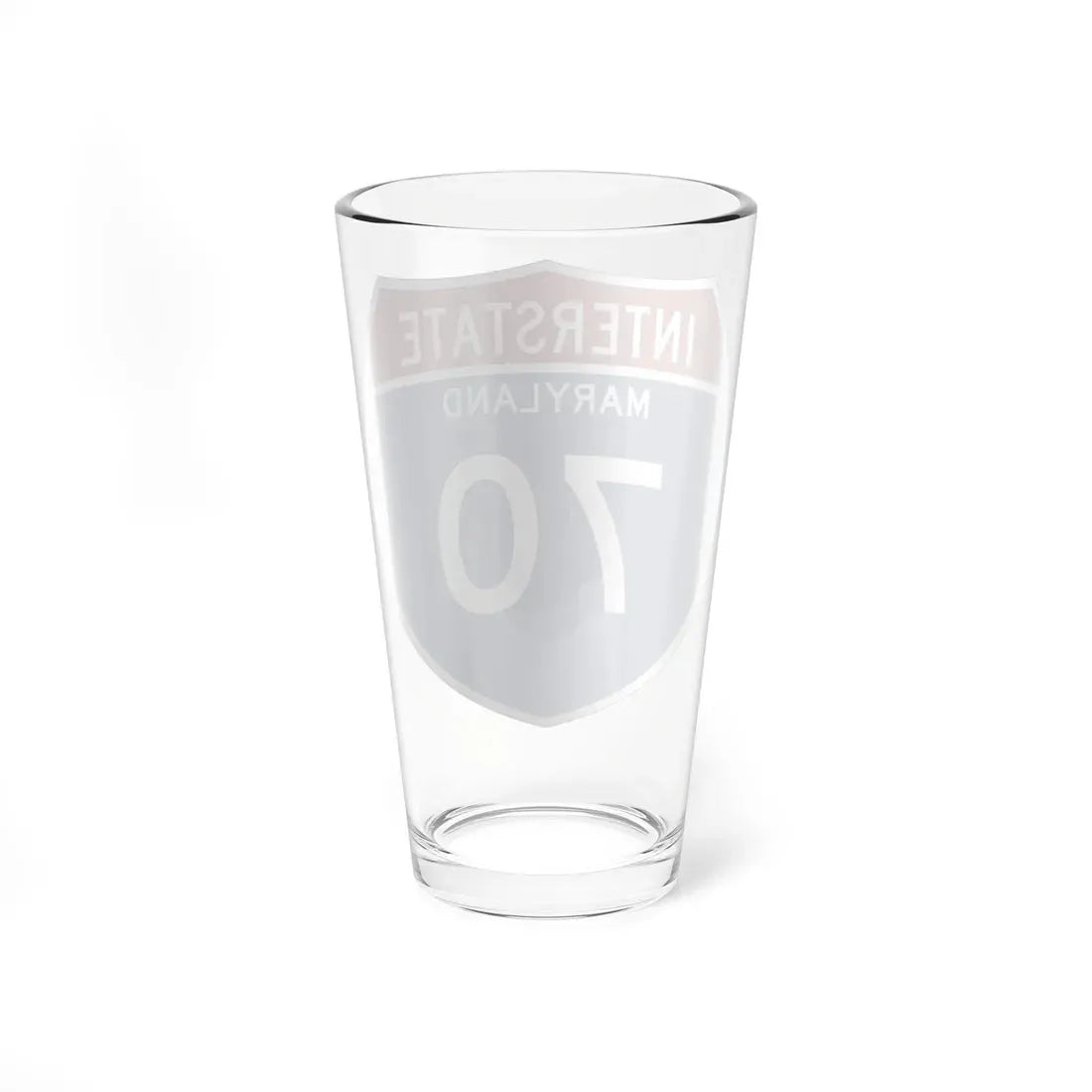 I-70 MD Metric (Maryland) (Road Sign) Pint Glass 16oz - Go Mug Yourself