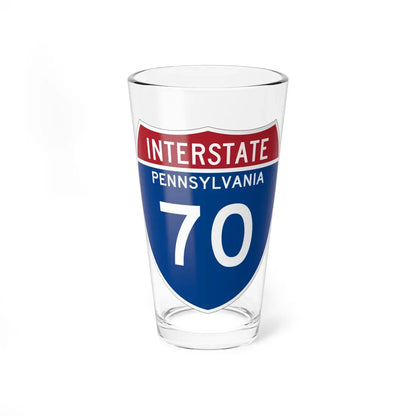 I-70 PA Metric (Pennsylvania) (Road Sign) Pint Glass 16oz 16oz - Go Mug Yourself