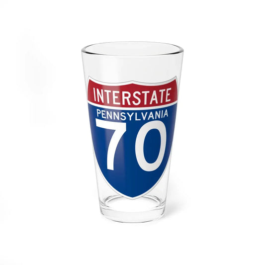 I-70 PA (Pennsylvania) (Road Sign) Pint Glass 16oz 16oz - Go Mug Yourself