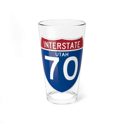I-70 UT (Utah) (Road Sign) Pint Glass 16oz 16oz - Go Mug Yourself