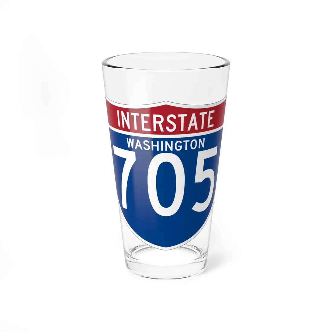 I-705 WA (Washington) (Road Sign) Pint Glass 16oz 16oz - Go Mug Yourself