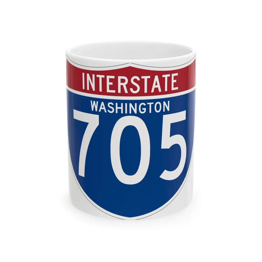 I-705 WA (Washington) (Road Sign) White Coffee Mug 11oz - Go Mug Yourself