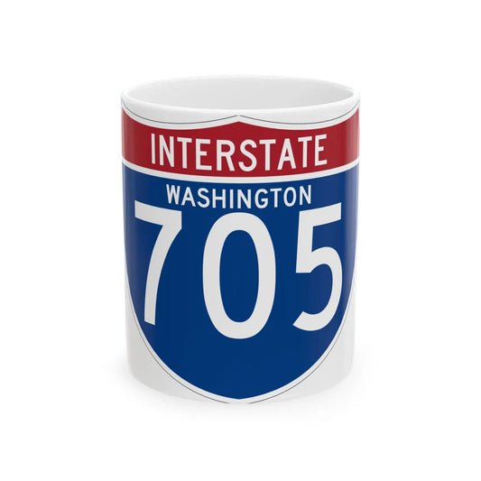 I-705 WA (Washington) (Road Sign) White Coffee Mug 11oz - Go Mug Yourself
