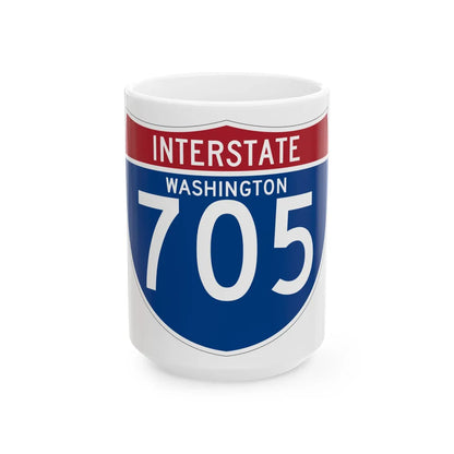 I-705 WA (Washington) (Road Sign) White Coffee Mug 15oz - Go Mug Yourself