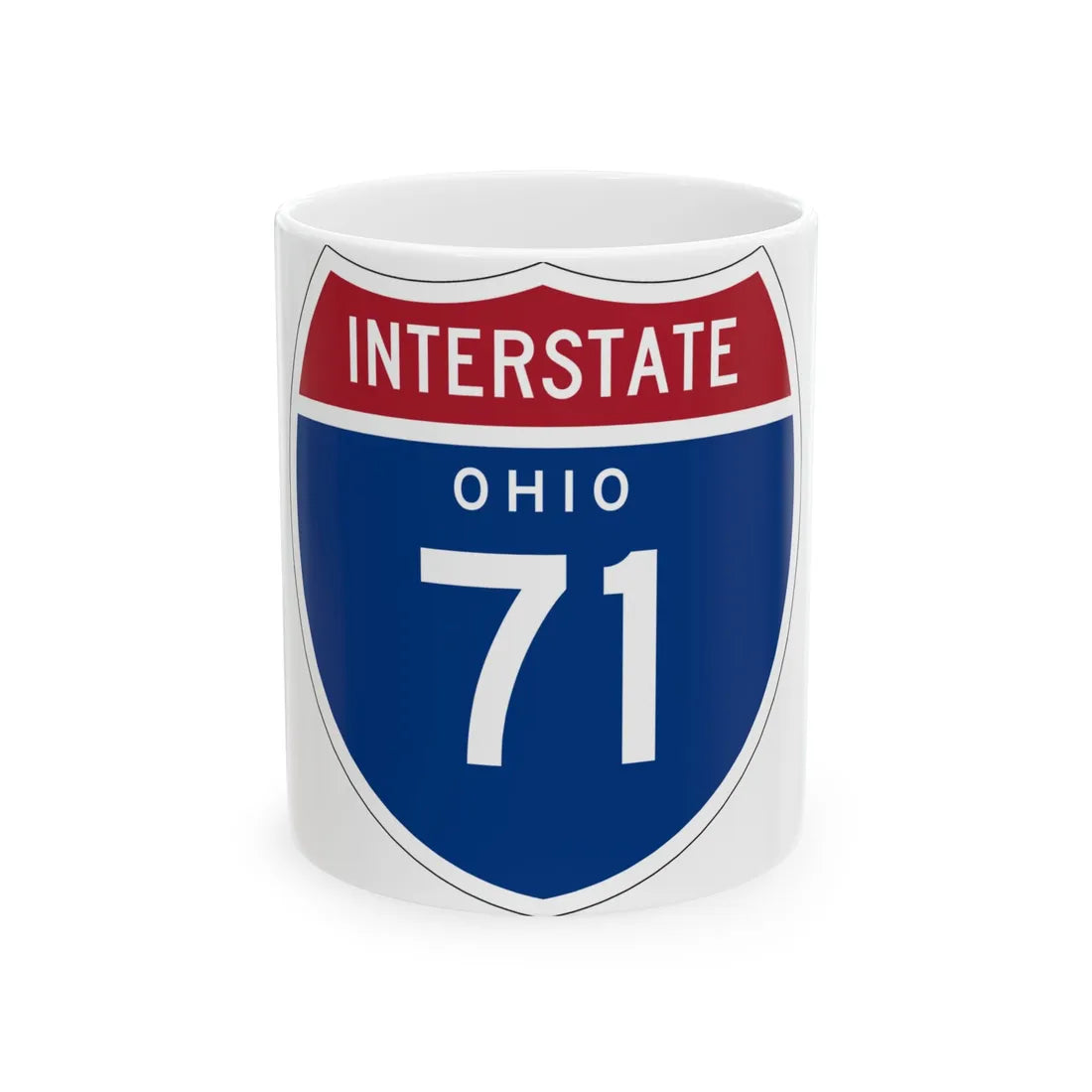 I-71 OH 1957 (Ohio) (Road Sign) White Coffee Mug 11oz - Go Mug Yourself