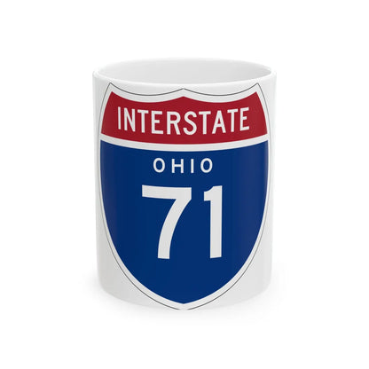 I-71 OH 1957 (Ohio) (Road Sign) White Coffee Mug 11oz - Go Mug Yourself