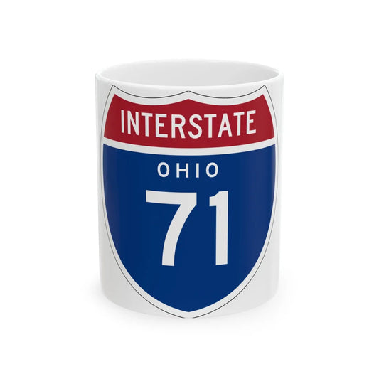 I-71 OH 1957 (Ohio) (Road Sign) White Coffee Mug 11oz - Go Mug Yourself