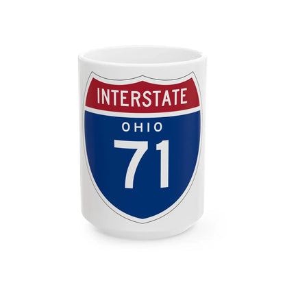 I-71 OH 1957 (Ohio) (Road Sign) White Coffee Mug 15oz - Go Mug Yourself
