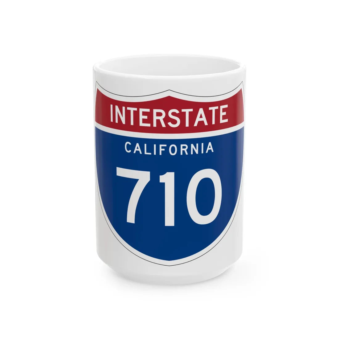 I-710 CA (California) (Road Sign) White Coffee Mug 15oz - Go Mug Yourself